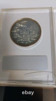 Lot of 6 1970's Franklin Mint Silver Christmas Holiday Proof Medals in holders