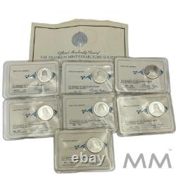 Lot of 7 Silver 925 FRANKLIN MINT Collectors Society Coins 74,75,76,77,78,79,80