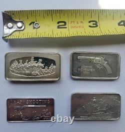 Lot of Collectible Solid Sterling Silver Art Bars & Rounds