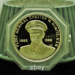 Lot of Three 925 Sterling Silver Franklin Mint Art Rounds 1 Patton & 2 Nemitz