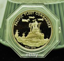 Lot of Three 925 Sterling Silver Franklin Mint Art Rounds 1 Patton & 2 Nemitz