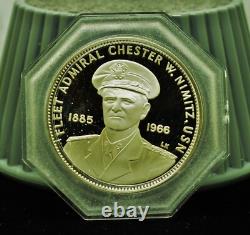Lot of Three 925 Sterling Silver Franklin Mint Art Rounds 1 Patton & 2 Nemitz