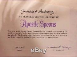 Magnificent Sterling Silver 1973 Franklin Mint Collection Of 13 Apostle Spoons