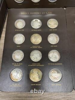 Mans History of Law Franklin Mint 60-Piece Proof Set Sterling Silver