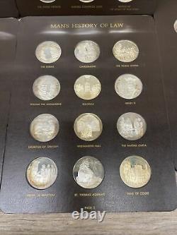 Mans History of Law Franklin Mint 60-Piece Proof Set Sterling Silver
