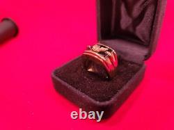 Mens Franklin Mint Sterling Silver Ring With 14k Gold Eagle Set In Onyx