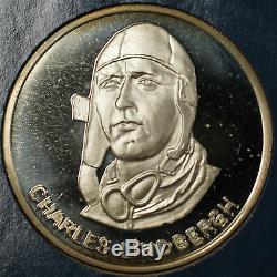 Milestones of Manned Flight Sterling Silver 6 Piece Proof Medal Set Franklin