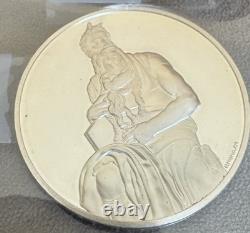 Moses, The Genius of Michelangelo 1.26OZ Franklin Mint Sterling Silver Medal