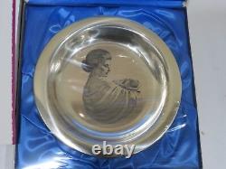 Mother and Child 1972 Franklin Mint Sterling Silver Plate By Irene Spencer