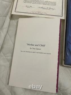 Mother and Child 1972 Franklin Mint Sterling Silver Plate By Irene Spencer