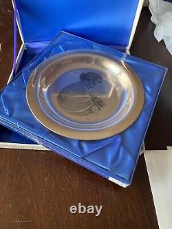 Mother and Child 1972 Franklin Mint Sterling Silver Plate By Irene Spencer