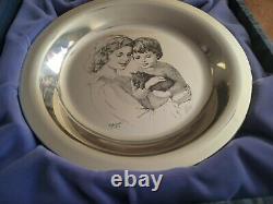 Mother and Child 1976 Franklin Mint Sterling Silver Plate Irene Spencer No. 1032