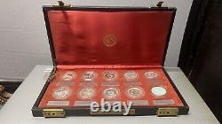 N. C. S. Sterling silver 1oz. 61st-70th SET Franklin Mint Famous Americans with box