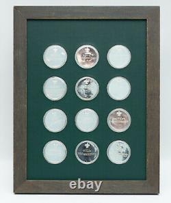 NORMAN ROCKWELL'S SPIRIT OF SCOUTING STERLING SILVER PROOF 12 COIN SET WithCOA