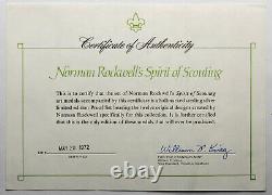 NORMAN ROCKWELL'S SPIRIT OF SCOUTING STERLING SILVER PROOF 12 COIN SET WithCOA