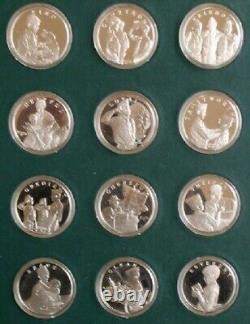 NORMAN ROCKWELL'S Sterling Silver SPIRIT OF SCOUTING 12 Proof Coin Set