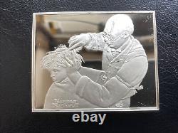 NORMAN ROCKWELL Silver Mint Memories At The Barber 3 Troy oz. 925 Sterling