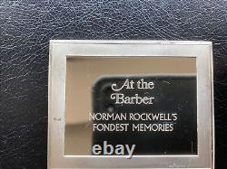 NORMAN ROCKWELL Silver Mint Memories At The Barber 3 Troy oz. 925 Sterling