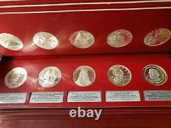 National Commemorative Society Series II & III 100 Sterling Silver Medals Set