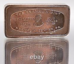 National State Bank New Jersey Franklin Mint 2oz 925 Sterling Silver bar C2534