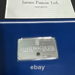 Nephrite Real Gem Bar James Pascoe 1981 New Zealand Rare Sterling Silver Bar
