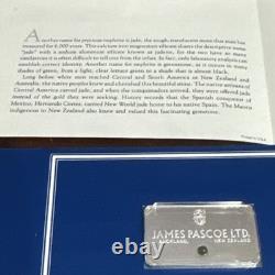 Nephrite Real Gem Bar James Pascoe 1981 New Zealand Rare Sterling Silver Bar