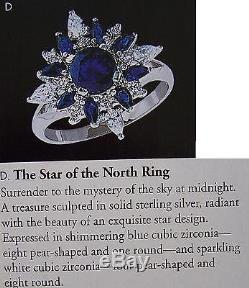 New Franklin Mint 1996 Sterling Silver Ring Star North Sz 9 1/2 Price Reduced