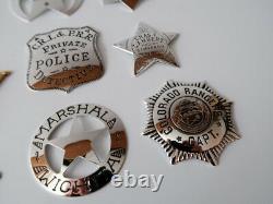 New Vintage STERLING SILVER THE OFFICIAL BADGES OF THE GREAT WESTERN LAWMEN