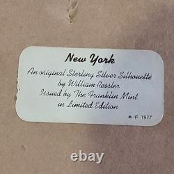 New York Sterling Silver Silhouette Franklin Mint William Ressler 1977