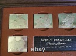 Norman Rockwell FONDEST MEMORIES solid Sterling Silver 10x. 925 First Edition