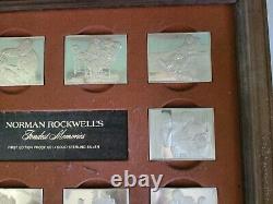 Norman Rockwell FONDEST MEMORIES solid Sterling Silver 10x. 925 First Edition