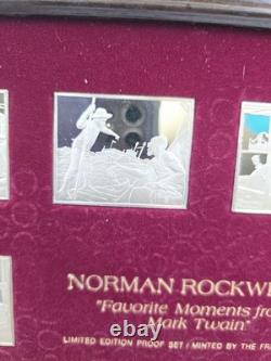 Norman Rockwell Favorite Moments Mark Twain Sterling Silver Proof Set