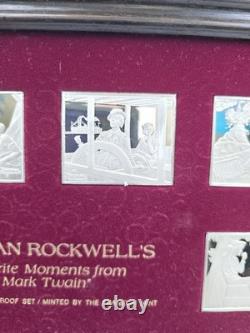 Norman Rockwell Favorite Moments Mark Twain Sterling Silver Proof Set