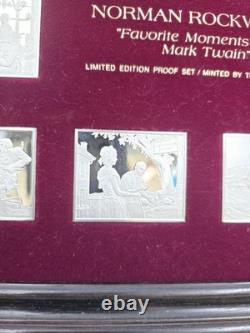 Norman Rockwell Favorite Moments Mark Twain Sterling Silver Proof Set
