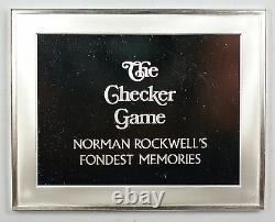 Norman Rockwell Fondest Memories The Checker Game Sterling Silver Proof Ingot