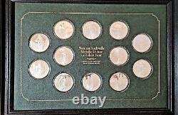 Norman Rockwell Medallic Tribute To Robert Frost 12 Sterling Silver Proof Set