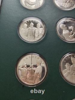 Norman Rockwell Spirit Of Scouting Sterling Silver 12 Coin Set Free Shipping