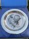 Norman Rockwell Sterling Silver Plate Under The Mistletoe By The Franklin Mint