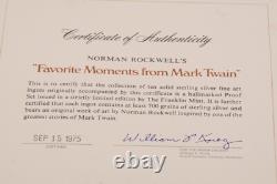 Norman Rockwell's Favorite Moments Mark Twain Limited Edition Proof Set STERLING