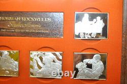 Norman Rockwell's Fondest Memories Franklin Mint Sterling Proof Ingots 1973 Set