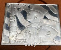 Norman Rockwell's Fondest Memories Sterling Silver Proof Ingots Franklin Mint