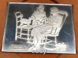 Norman Rockwell's Fondest Memories Sterling Silver Proof Ingots Franklin Mint