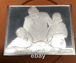 Norman Rockwell's Fondest Memories Sterling Silver Proof Ingots Franklin Mint