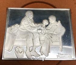 Norman Rockwell's Fondest Memories Sterling Silver Proof Ingots Franklin Mint