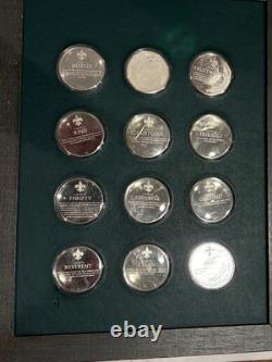 Norman Rockwell's Spirit Of Scouting Sterling Silver Coin Set Franklin Mint