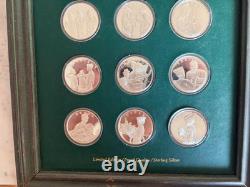 Norman Rockwell's Spirit Of Scouting Sterling Silver Coin Set Franklin Mint