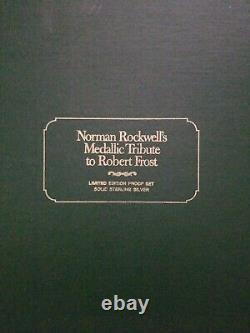 Norman Rockwells Medallic Tribute to Robert Frost Sterling Silver set 1974