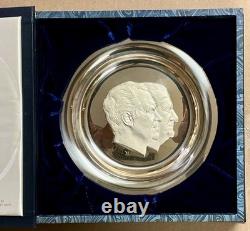 OFFICIAL 1973 Inaugural Plate NIXON AGNEW Sterling Silver Franklin Mint IN BOX