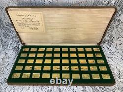 OFFICIAL DUCK STAMPS OF AMERICA 24 Kt Gold Electroplate Sterling Franklin Mint