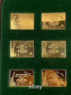 OFFICIAL DUCK STAMPS OF AMERICA 24 Kt Gold Electroplate Sterling Franklin Mint